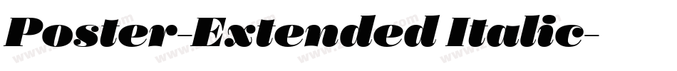 Poster-Extended Italic字体转换